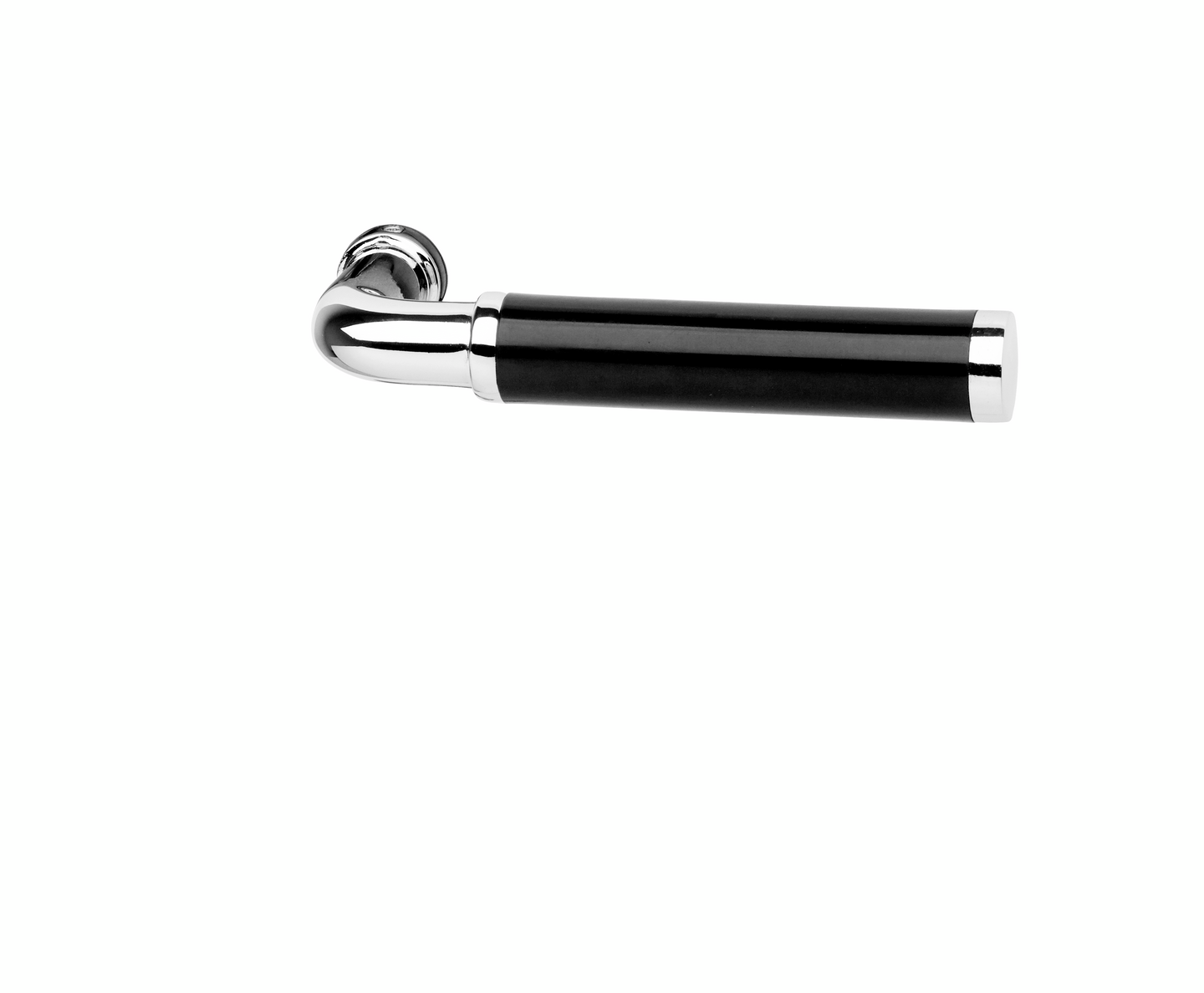 DÖRRHANDTAG HABO 383 SVART/KROM UTAN ROSETT