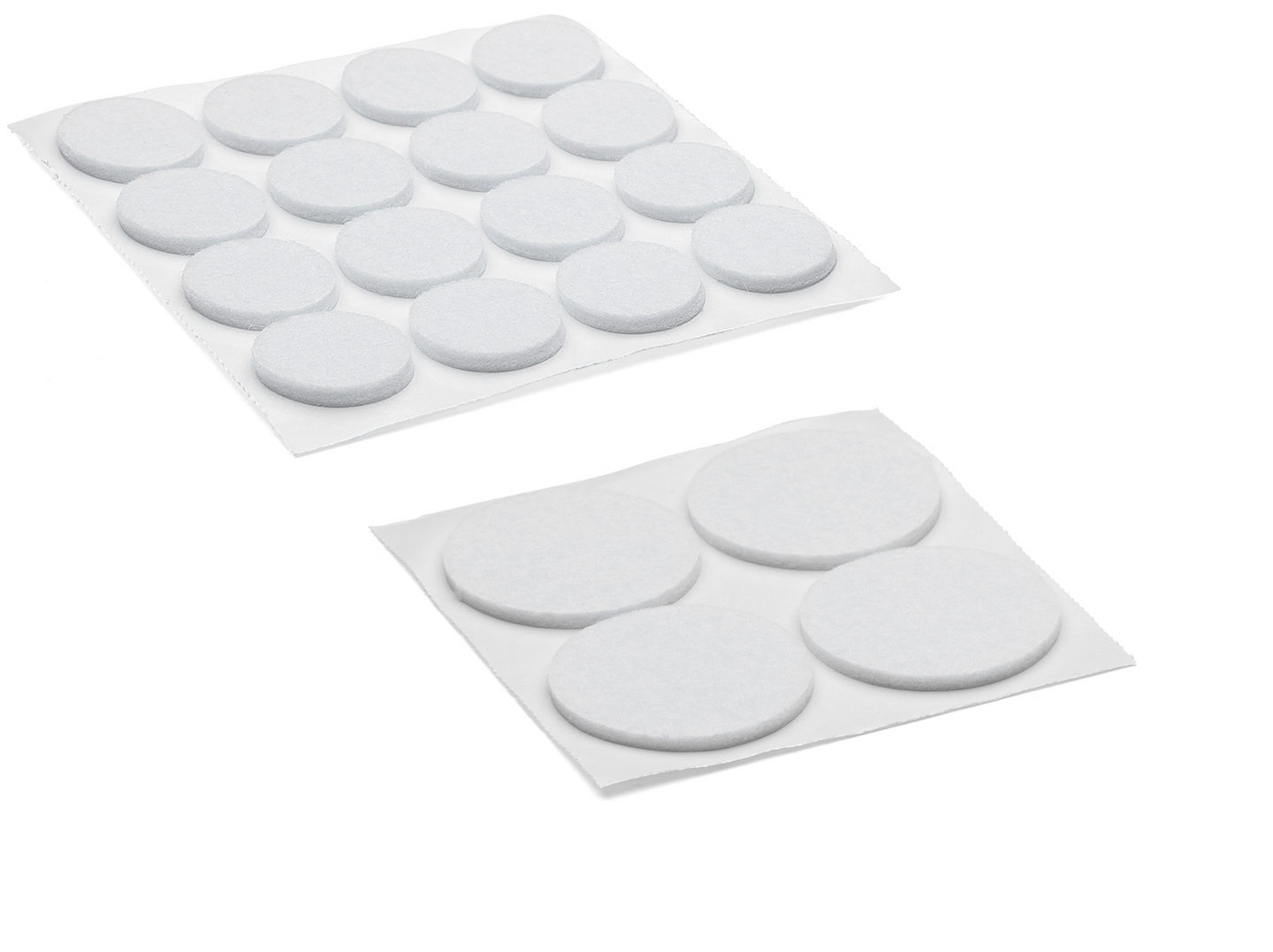 GOLVSKYDD RUND VIT 20+38MM 20P 106 FILT