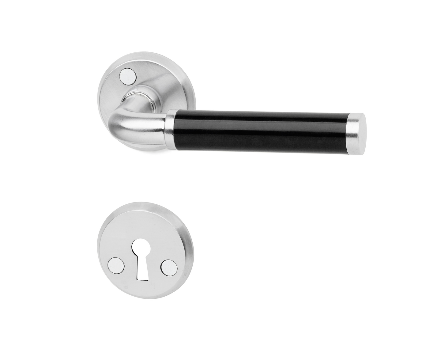 DÖRRHANDTAG HABO A383 SVART/B KROM MED NYCKELSKYLT