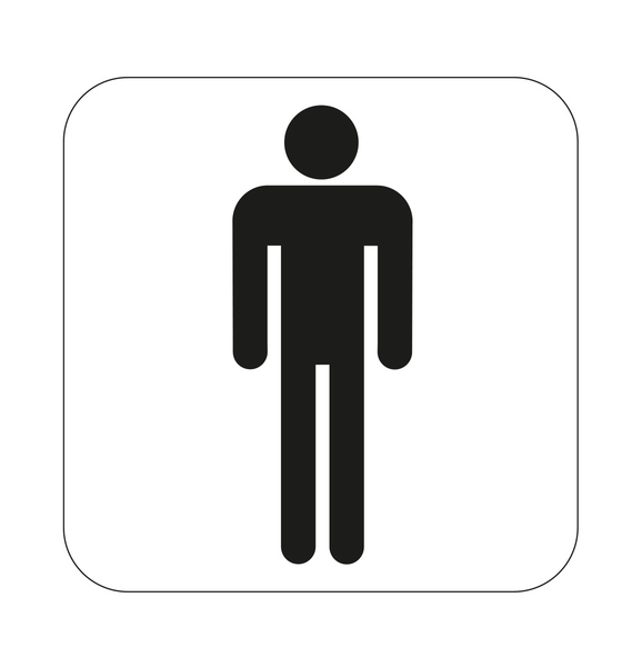 SYMBOL HABO WC HERR 80X80MM