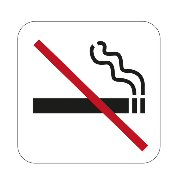 SYMBOL HABO NO SMOKING 80X80MM