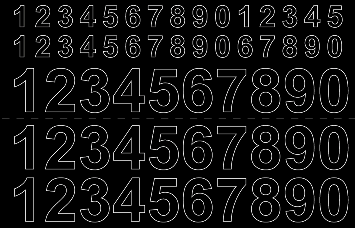 SIFFRA HABO SJÄLVHÄFTANDE 0-9 SVART 13/26MM