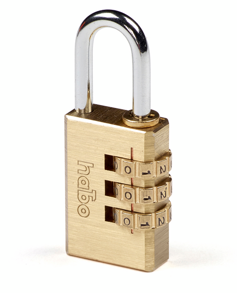 HÄNGLÅS HABO 203-28 KOMBI MÄSSING SB