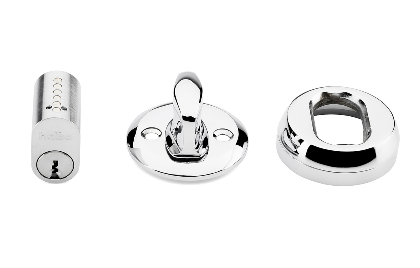 CYLINDERLÅSSATS 42 KROM SB