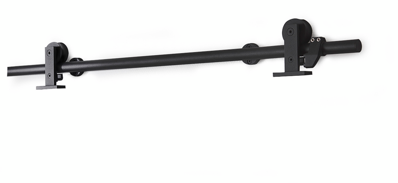 SKJUTDÖRRSBESLAG HABO STYLE SVART, TOPPMONTERAD