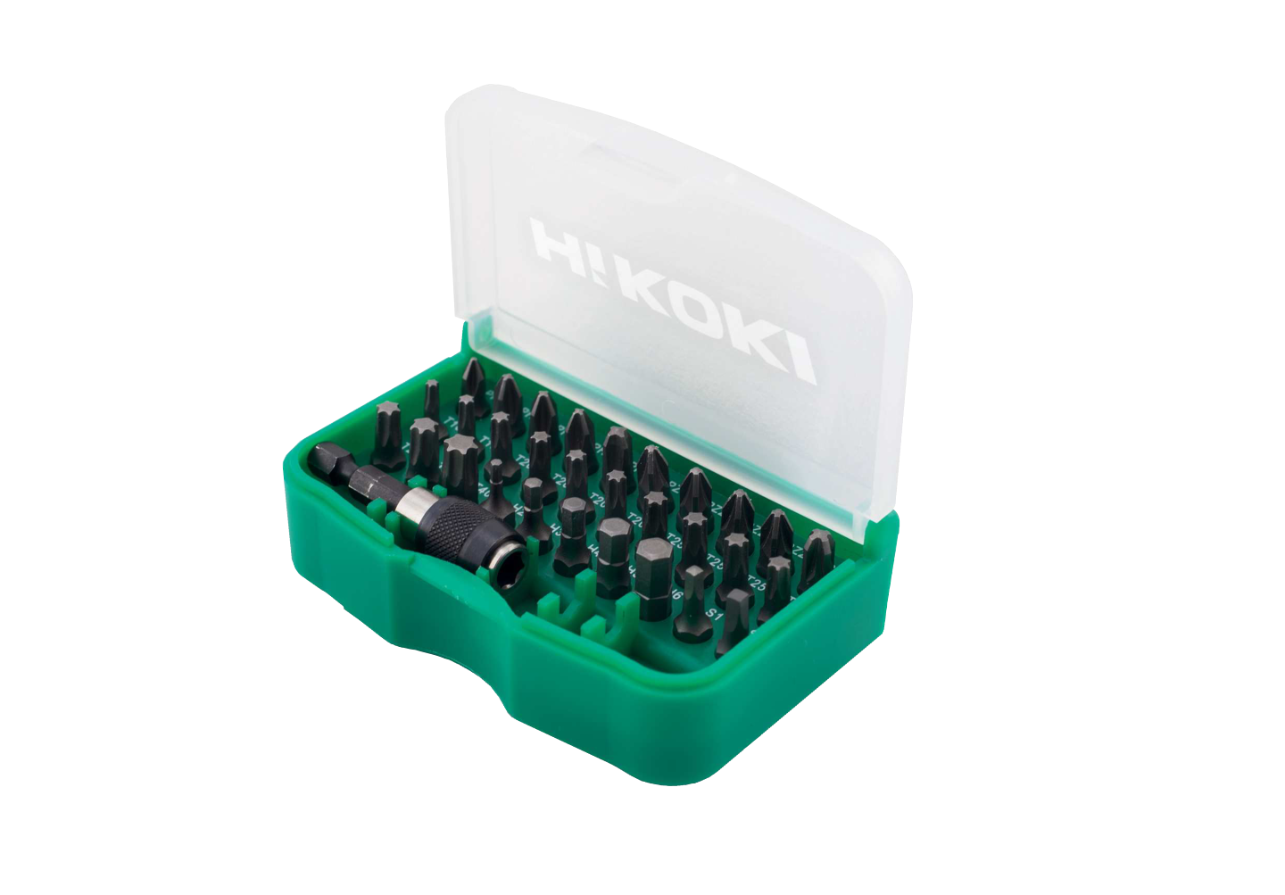 BITSBOX MED BÄLTESKLIPS HIKOKI 1/4T 25MM 31DELAR