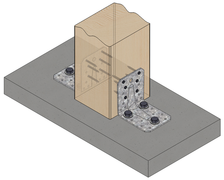BYGGVINKEL PASLODE FÖRSTÄRKT 90X105X105X3MM