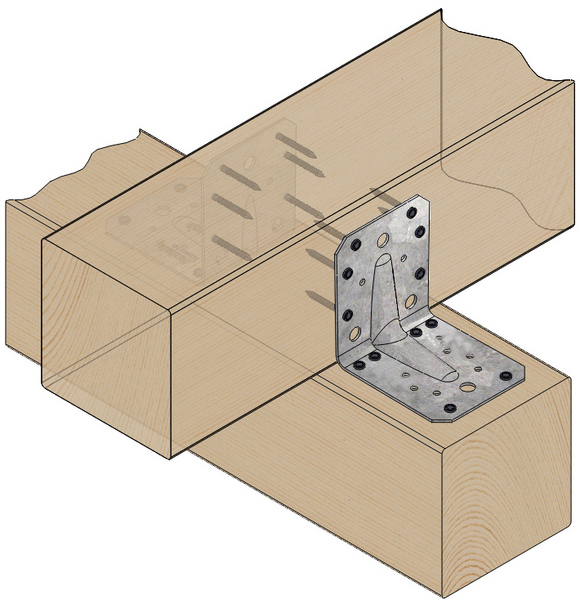 BYGGVINKEL PASLODE FÖRSTÄRKT 90X105X105X3MM