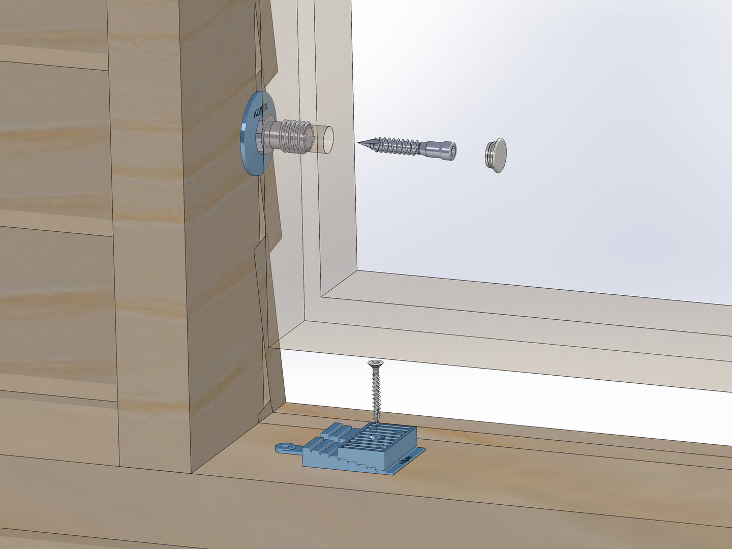 KARMHYLSA TRÄ ADJUFIX 28MM 8ST