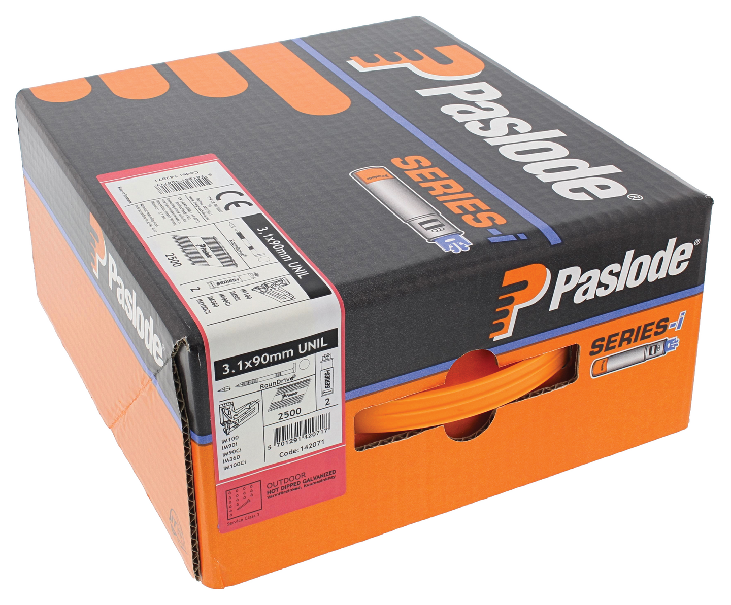 SPIK PASLODE 2 GAS VFZ UNILOCK ROUNDRIVE 34GR 90X3,1MM