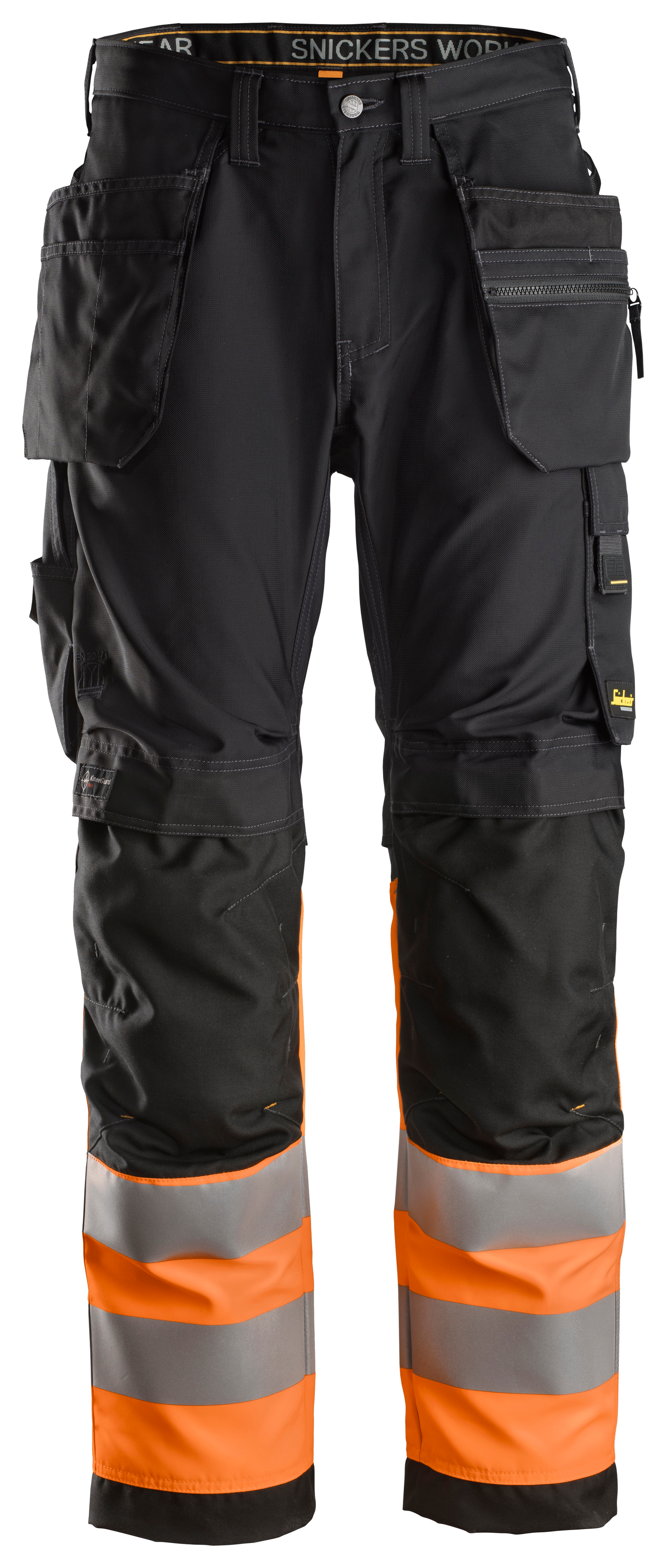 Housut Snickers 6233-0455 musta-huomio-oranssi