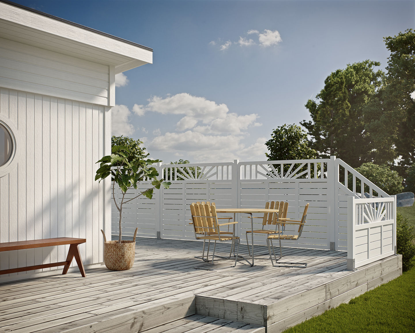 STOLPE JABO GRAN VIT 95X95X1700CM, 95X95X1700MM