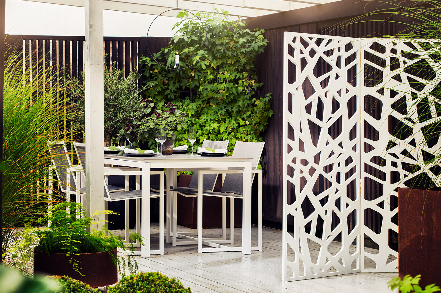 DESIGNSKÄRM JABO NOUVEAU VIT, 790X1590X18MM