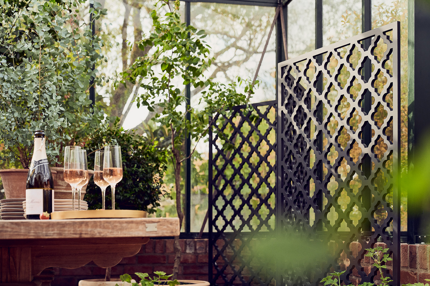 DESIGNSKÄRM JABO LEVANTINE SVART, 790X1590X18MM