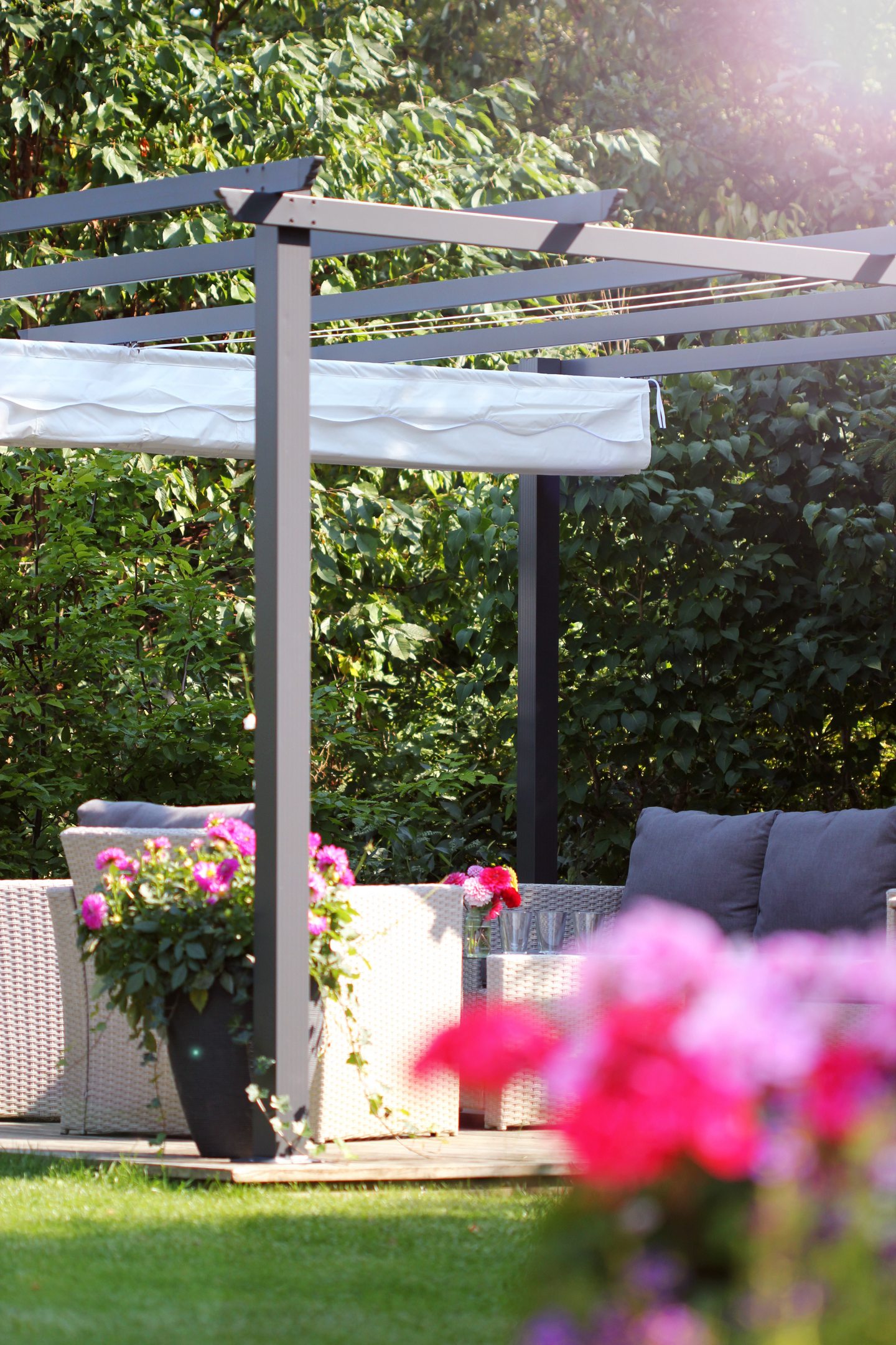 PERGOLA JABO GRÅ 4X4M