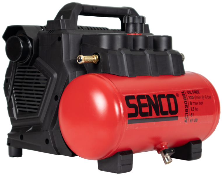 KOMPRESSOR SENCO AC19306BL LOW NOISE, OLJEFRI 8 BAR