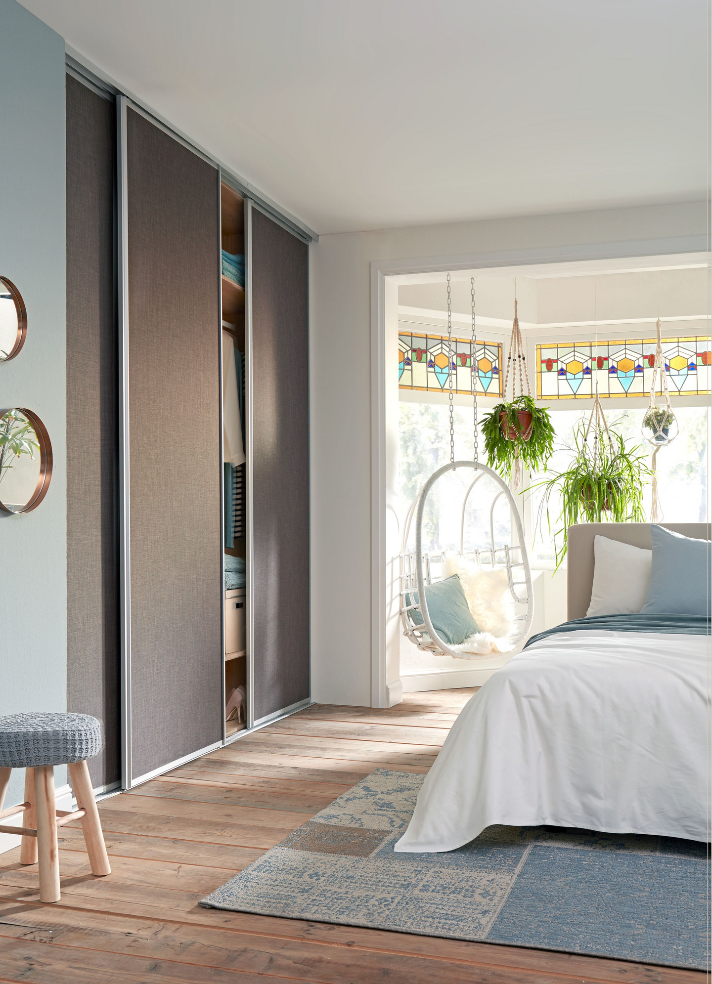 TYG SKJUTDÖRR FANTASI BRUN