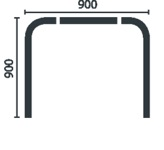 DUSCHSTÅNG STABIL 90X90X90 VIT