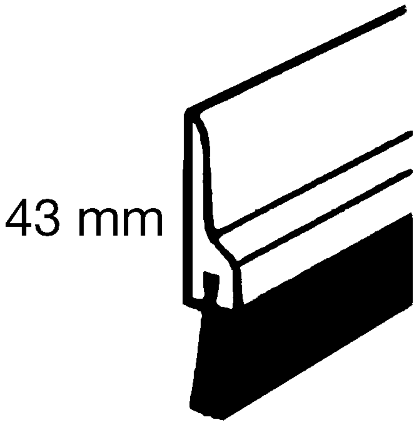 BORSTLIST TESA VIT 1M 5403