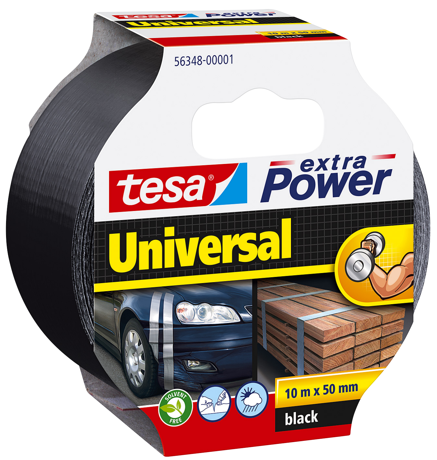 VÄVTEJP UNIVERSAL GRÅ 50MM 10M TESA 56348 EXTRA POWER