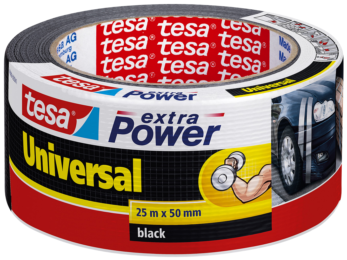 VÄVTEJP UNIVERSAL GRÅ 50MM 10M TESA 56348 EXTRA POWER