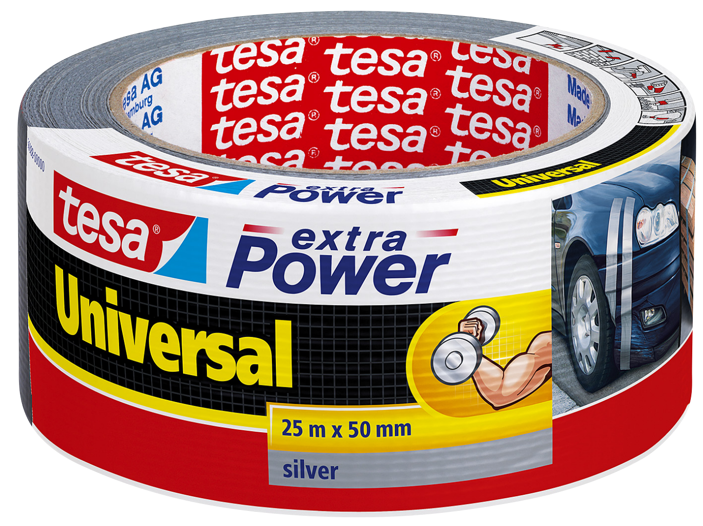 VÄVTEJP UNIVERSAL GRÅ 50MM 10M TESA 56348 EXTRA POWER