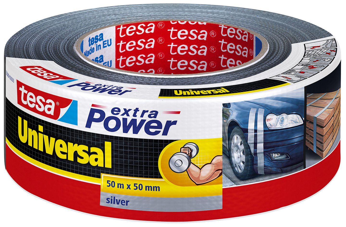 VÄVTEJP UNIVERSAL GRÅ 50MM 10M TESA 56348 EXTRA POWER