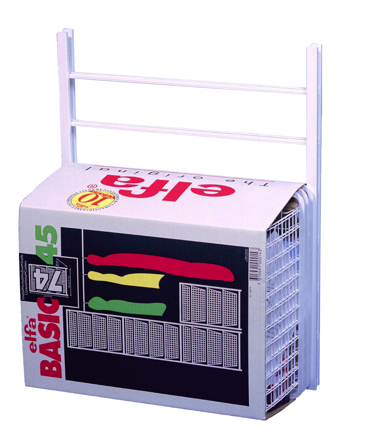 Koripaketti Elfa Basic 1040x450x540mm 5 koria valkoinen 104510