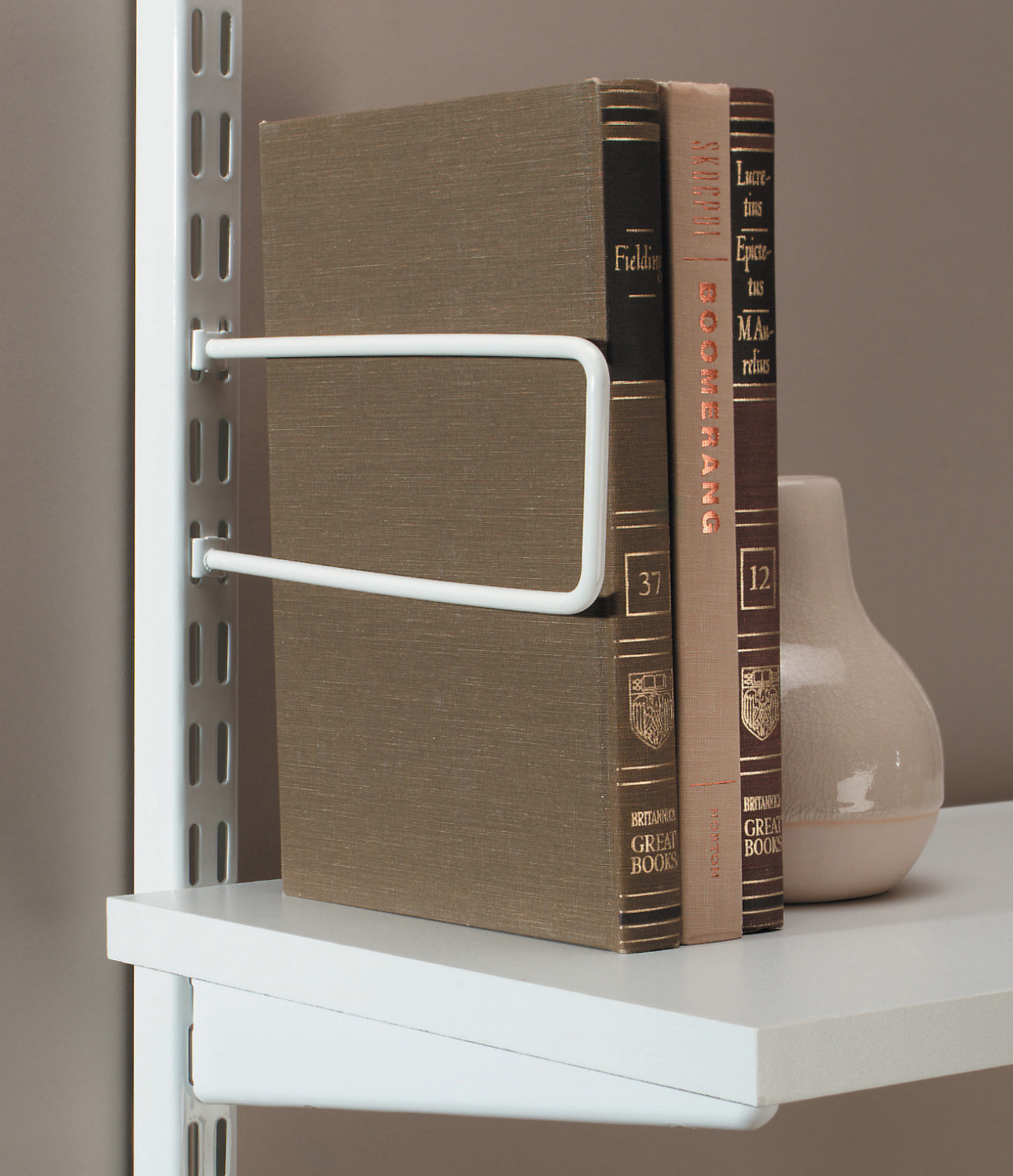 Kirjatuki Elfa kiskoon 250mm valkoinen 465110