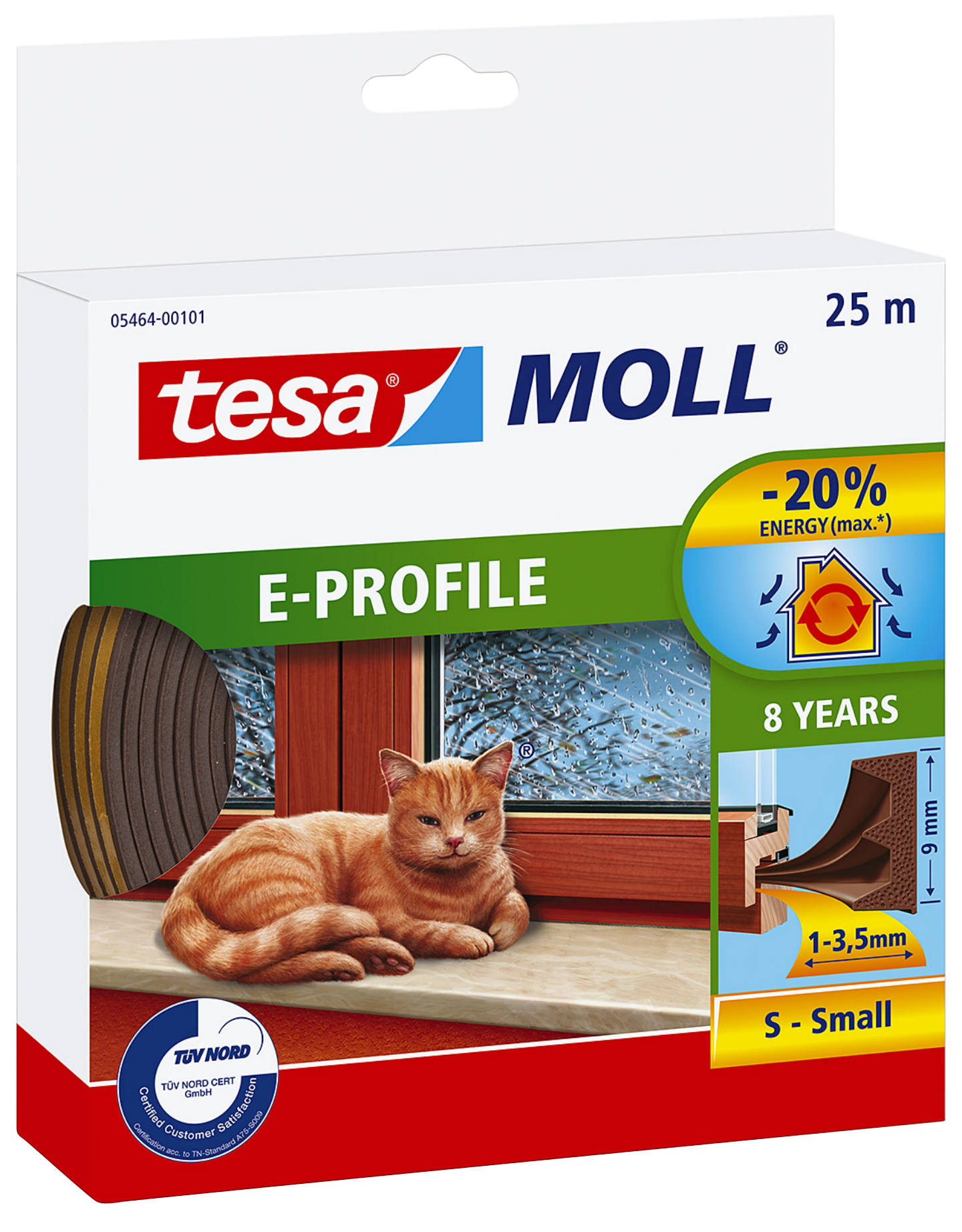 TÄTLIST E-LIST VIT 9X4MM 6M TESA 05463 EPDM SJH 2-3,5MM