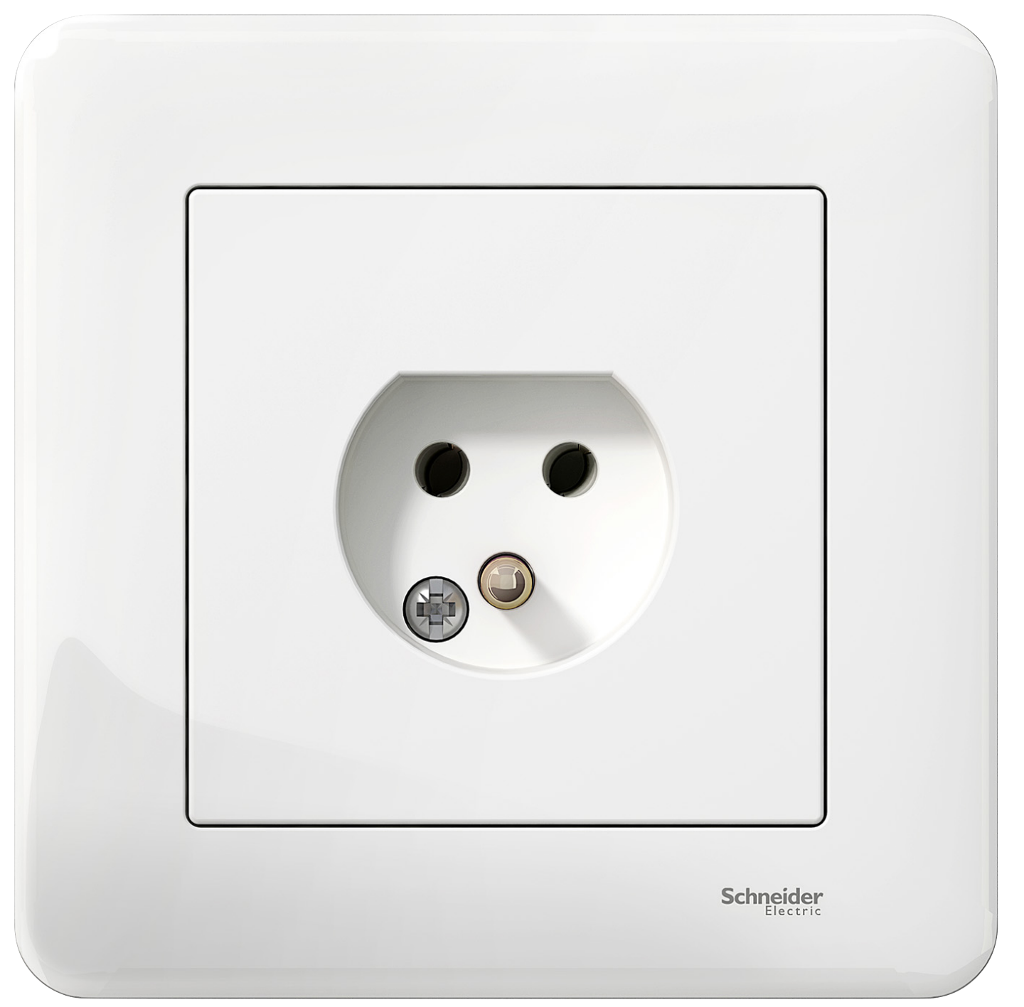 VÄGGUTTAG SCHNEIDER ELECTRIC 1-V JORD INF RENOVA, SVART BLISTER