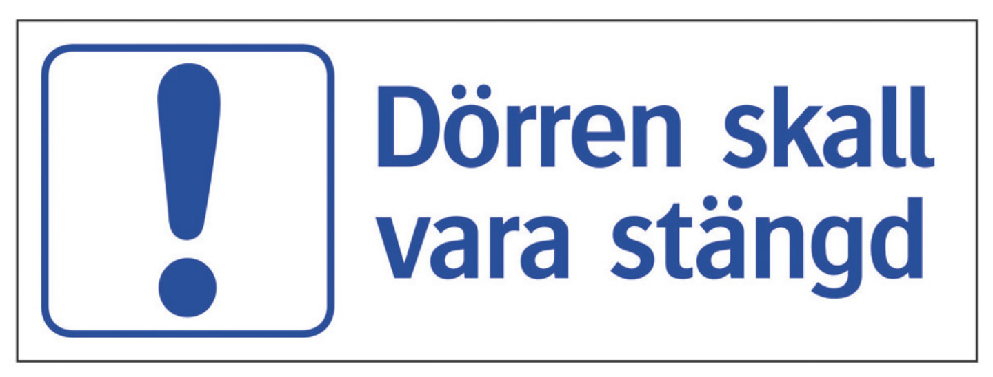 SKYLT NR 143 1/2 A4 34-2424 STÄNGD 105X297MM