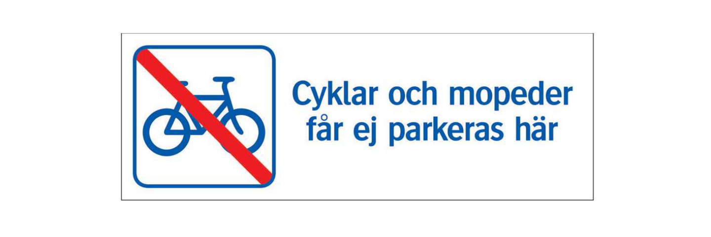 SKYLT 342324 CYKLAR-MOPEDER