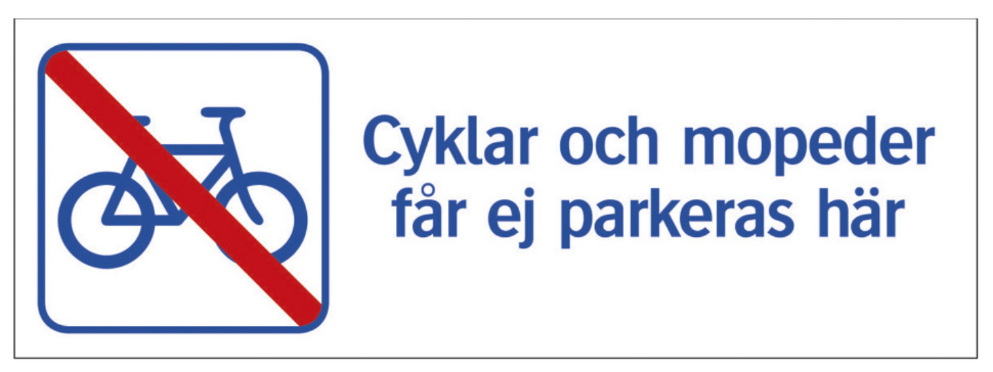 SKYLT 342324 CYKLAR-MOPEDER