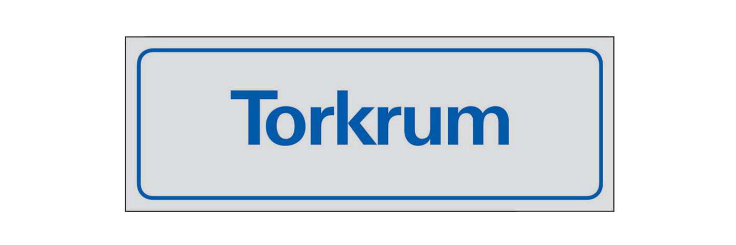 SKYLT SYSTEMTEXT 385150 SYMBOL TORKRUM