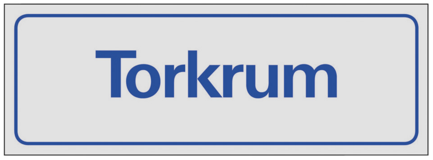 SKYLT SYSTEMTEXT 385150 SYMBOL TORKRUM