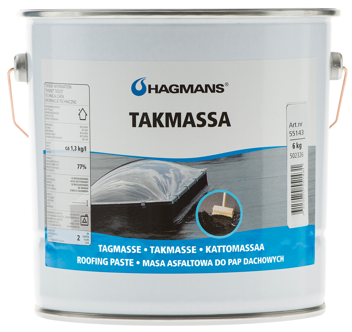 TAKMASSA HAGMANS P KALLFLYTANDE  6KG