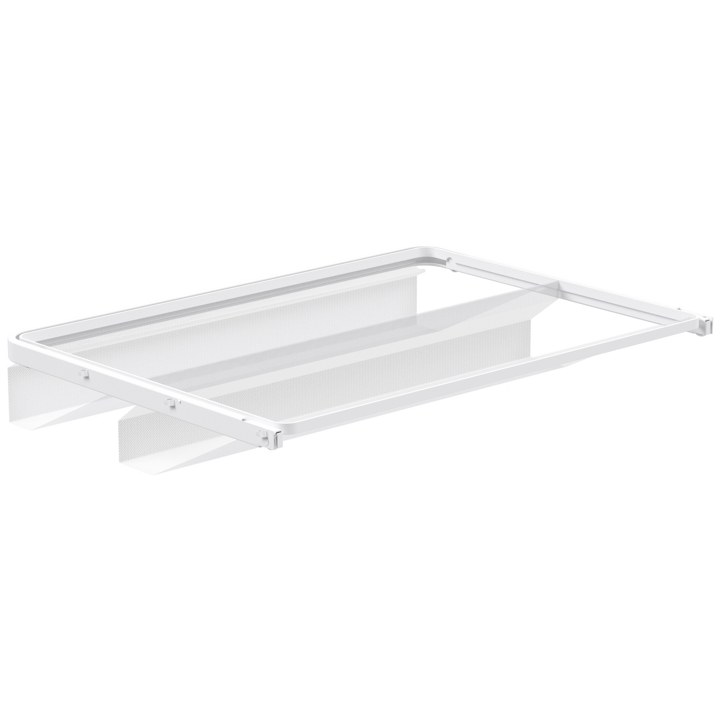 Kenkähylly mesh Elfa 605x430mm ulosvedettävä valkoinen 486190