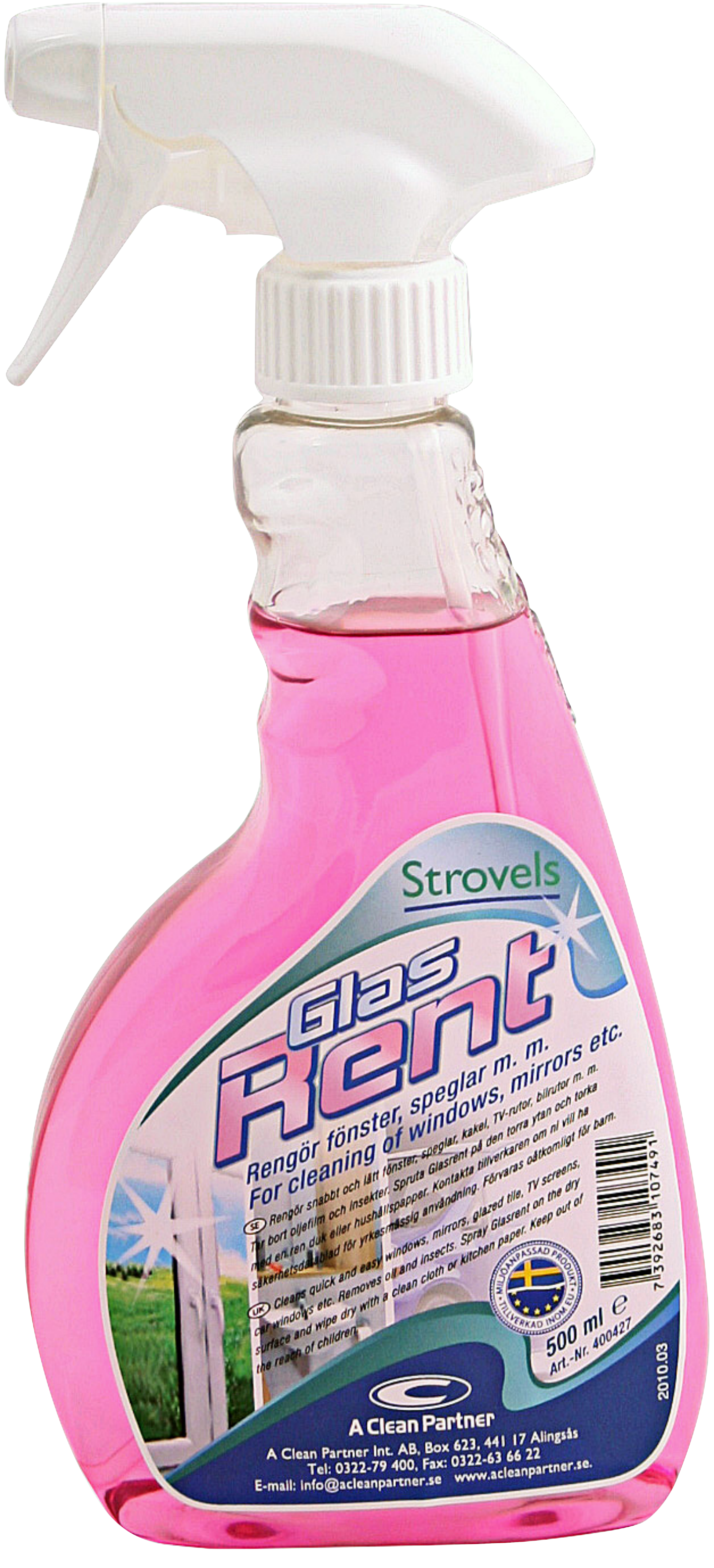 FÖNSTERPUTS SPRAY STROVELS 500ML