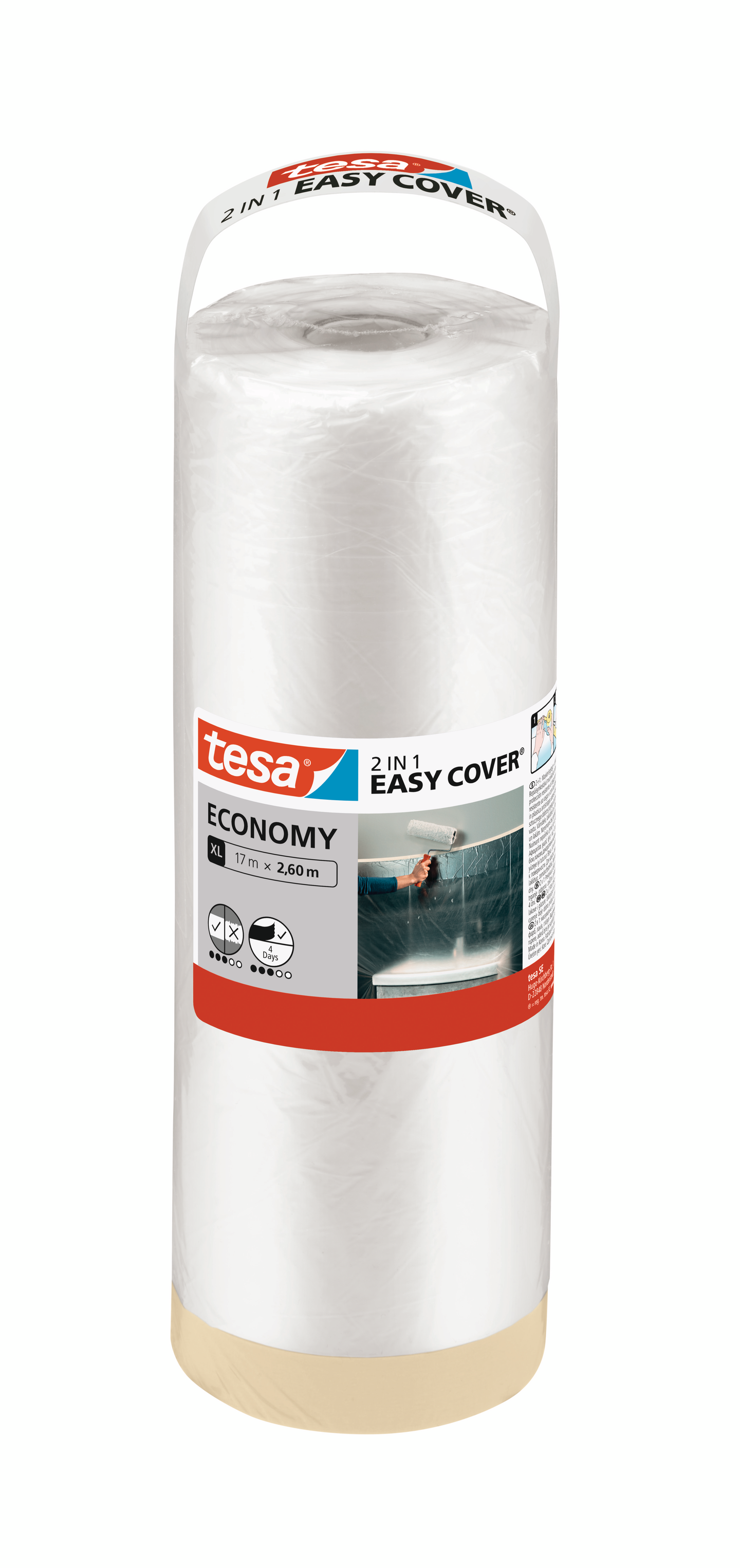 Suojamuovi Tesa Easy Cover Economy 17mx2600mm läpinäkyvä