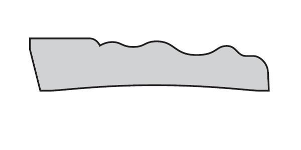 SOCKEL MOELVEN WOOD ANTIK VIT 15X69X4200, ANNA S0502-Y