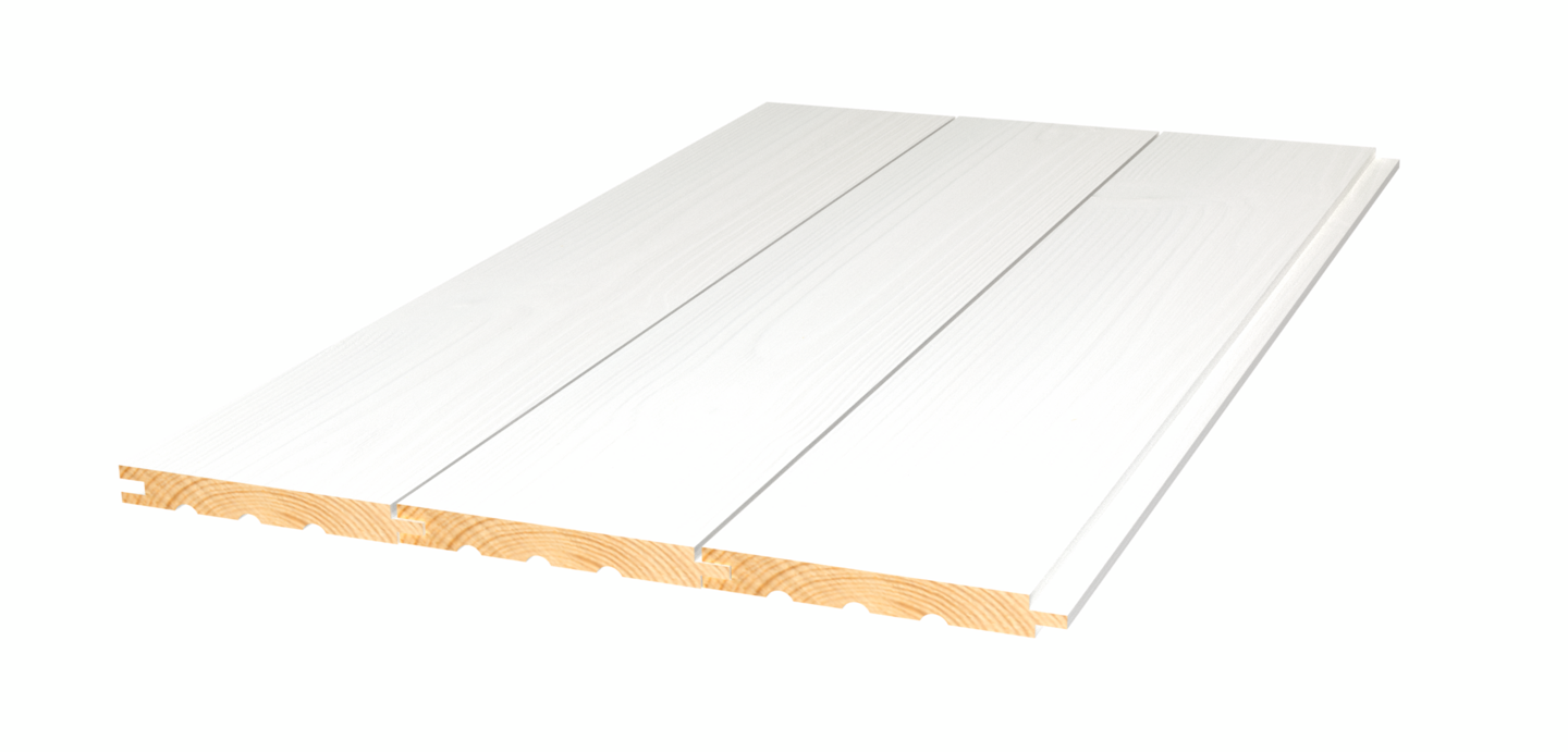 PANEL LIVLIG VIT 13X120X3900 S0500-N FURU ÄNDSPONT 8ST