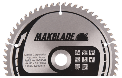 Pyörösahanterä Makita 190x20x2,0mm Z-60 B-09042