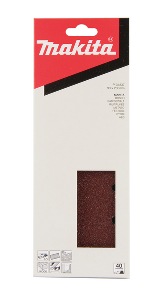 SLIPPAPPER MAKITA BO3700 93X230 K40, 10ST