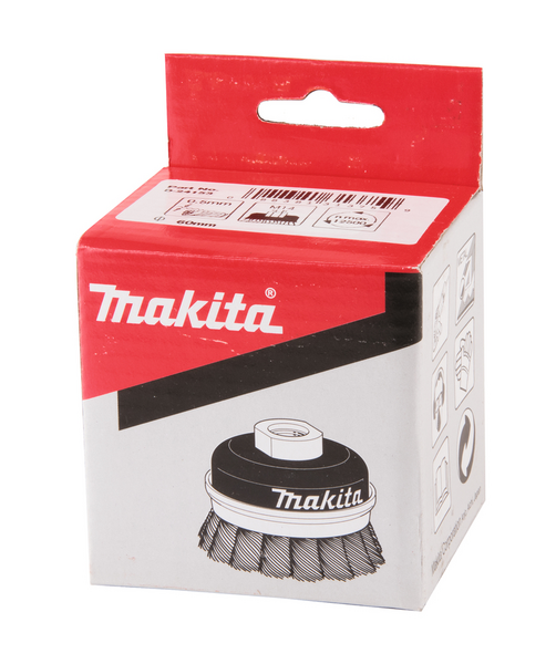 Teräsharja Makita 60mm x M14 suora kuppiharja (kulmahiomakoneille)