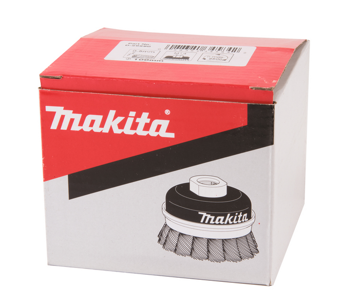 Teräsharja Makita 100mm x M14 suora kuppiharja (230mm kulmahiomakoneille)