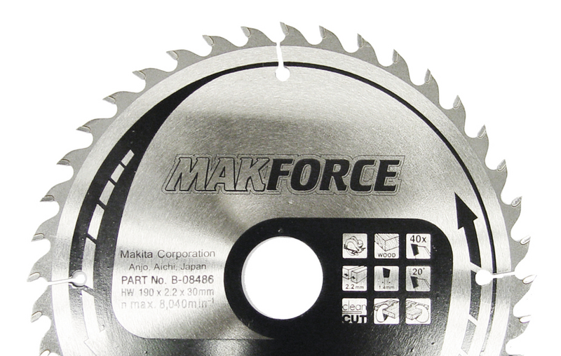 Pyörösahanterä Makita 190x30x2,2mm Z-40 B-08486
