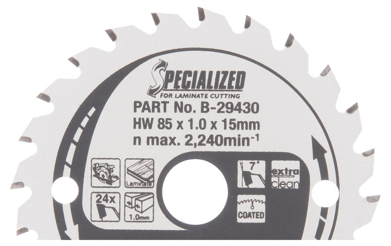 Pyörösahanterä Makita Specialized 85x15x1,0mm Z-24 laminaatti
