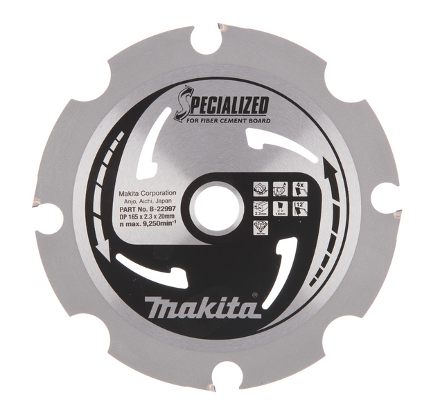 Pyörösahanterä Makita 165x20x2,3mm Z-4 B-22997
