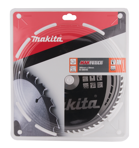 Pyörösahanterä Makita Makforce 355x30x3,0mm Z-60 puu